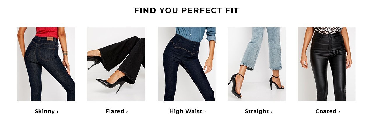 Finne den perfekte jeansen på Bubbleroom - Skinny, High waist, Flared, Straight, Coated eller Push-up jeans