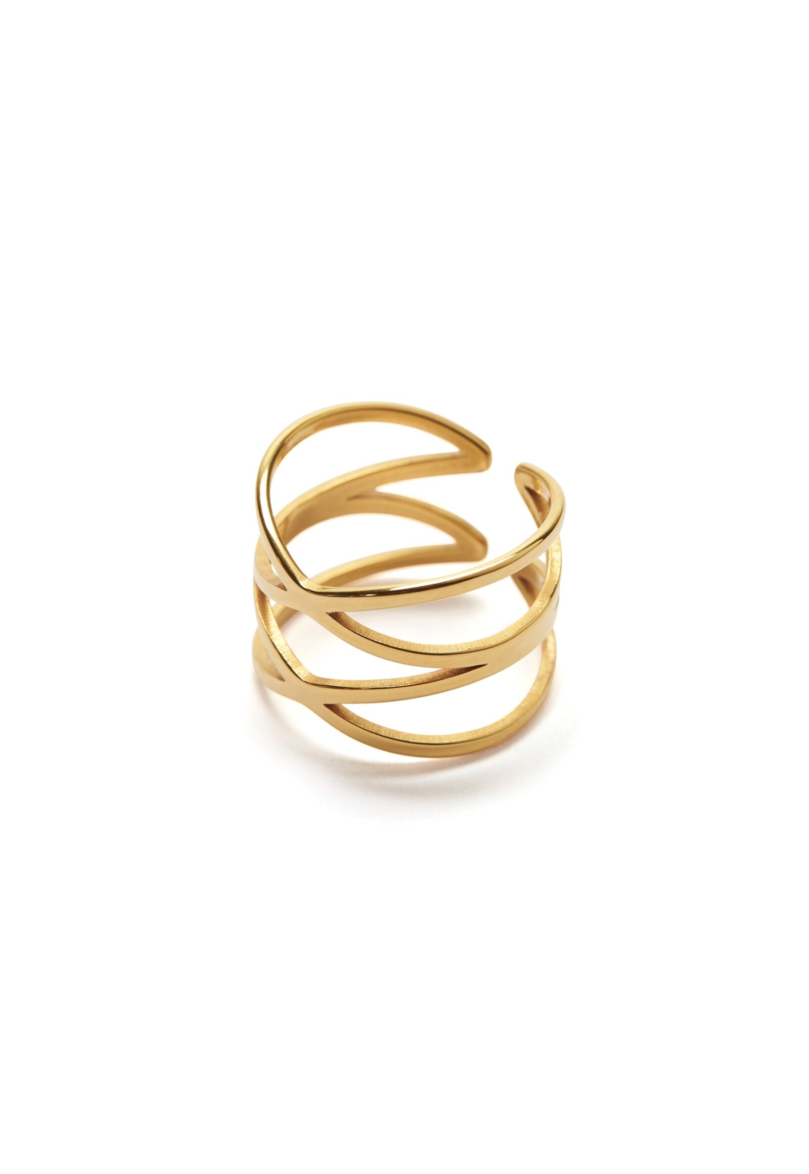 WOS Double Cross Ring Guld Bubbleroom