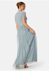 AngelEye Short Sleeve Sequin Embellished Maxi Dress