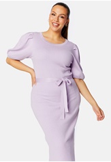 BUBBLEROOM Linnelle knitted puff sleeve dress