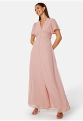 Bubbleroom Occasion Butterfly Sleeve Button Gown