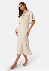 Bubbleroom Occasion Wrap Satin Midi Dress