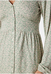 BUBBLEROOM V-neck Short Button Dress