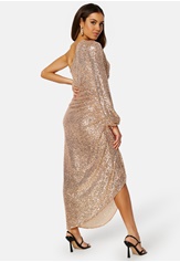 Elle Zeitoune Leon One Shoulder Sequin Dress