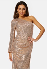 Elle Zeitoune Leon One Shoulder Sequin Dress