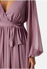 Goddiva Long Sleeve Chiffon Dress