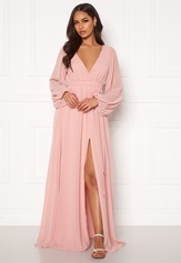 long-sleeve-chiffon-dress-peach