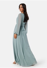 Goddiva Long Sleeve Chiffon Dress