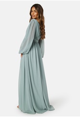 Goddiva Long Sleeve Chiffon Dress