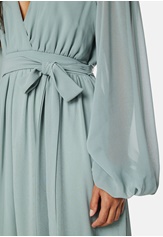 Goddiva Long Sleeve Chiffon Dress