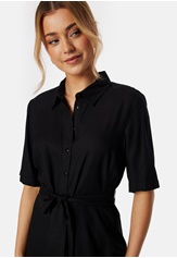 Happy Holly Viscose Belted Shirt Dress