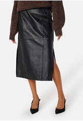 SELECTED FEMME Fianna HW Midi Leather Skirt