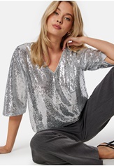 VILA Visala S/S Sequins Top