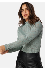 BUBBLEROOM Turtleneck  Lace Top 