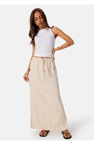 BUBBLEROOM Linen Blend Maxi Skirt