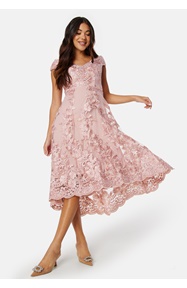 Goddiva Embroidered Lace Dress