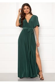 Goddiva Flutter Sleeve Maxi Dress