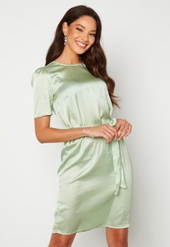 Alexandra Nilsson X Bubbleroom Satin T-shirt Dress Mint green bubbleroom.no