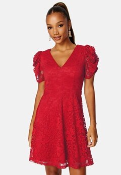 BUBBLEROOM Mirjam Lace Dress Red bubbleroom.no