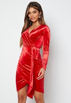 Chiara Forthi Snapshot Drape Dress Red bubbleroom.no