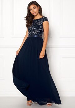 Chiara Forthi Viviere Sparkling Gown Midnight blue bubbleroom.no