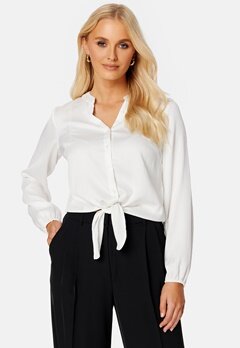 Happy Holly Graci knot blouse Offwhite bubbleroom.no