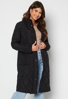 Happy Holly Isabelle Quilted Coat Black bubbleroom.no
