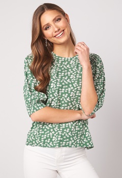 Happy Holly Tris blouse Green / Patterned bubbleroom.no