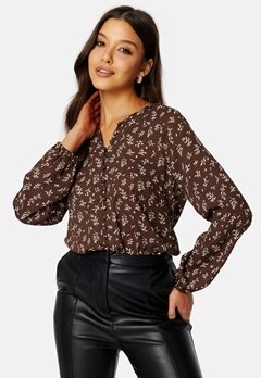 Happy Holly Zaria blouse Brown / Patterned bubbleroom.no