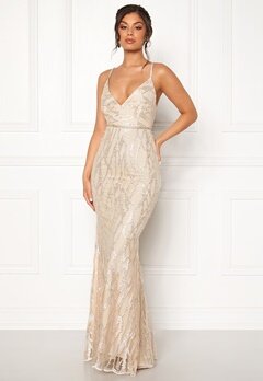 Moments New York Delphine Beaded Gown Champagne bubbleroom.no