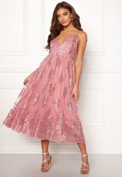 Moments New York Gardenia Lace Dress Dusty pink bubbleroom.no