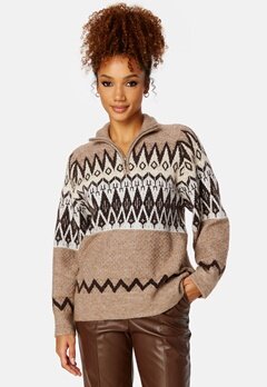 Object Collectors Item Isala L/S Knit Pullover Java Detail:Fos/sand
 bubbleroom.no