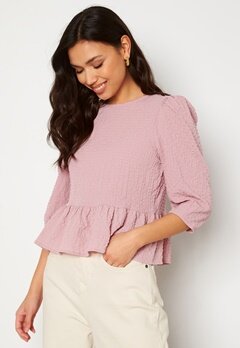 ONLY Dani Frill Ditsy Top Dawn Pink bubbleroom.no