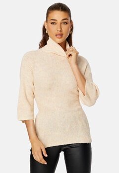ONLY Marli Life 3/4 Long Pullover Pumice Stone Detail:
 bubbleroom.no