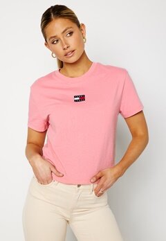 TOMMY JEANS Center Badge Tee THE Fresh Pink bubbleroom.no