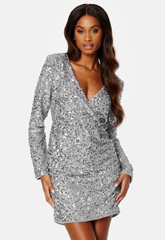 VILA Cava Sequin Dress silver
 bubbleroom.no