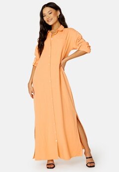 VILA Prisilla L/S Ancle Shirt Dress Apricot Ice
 bubbleroom.no