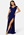 Goddiva Bardot Pleat Maxi Split Dress Royal Blue
 bubbleroom.no
