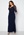 Goddiva Curve Long Sleeve Lace Trim Maxi Dress Navy bubbleroom.no