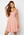 Goddiva Short Sleeve Lace Trim Skater Dress Blush bubbleroom.no
