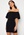 John Zack Bardot Puff Sleeve Mini Dress Black bubbleroom.no