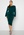 John Zack Curve Long Sleeve Rouched Midi Dress Forest Green bubbleroom.no