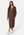 ONLY New Tessa L/S Midi V-Neck Dress Chestnut Detail: W M
 bubbleroom.no