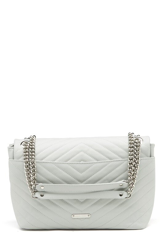 rebecca minkoff edie flap shoulder bag with woven chain