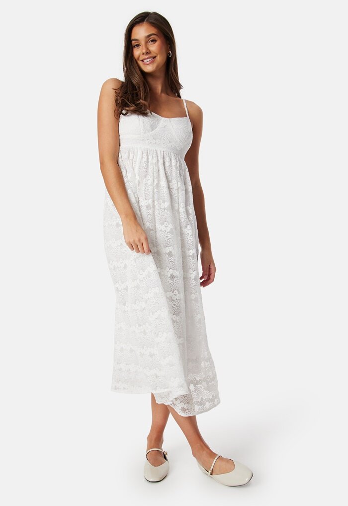 Bubbleroom Occasion Lace Strap Midi Dress