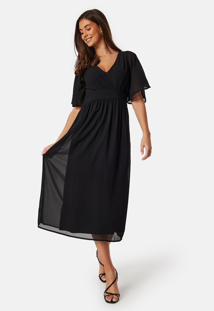 Bubbleroom Occasion Butterfly Sleeve Midi Dress