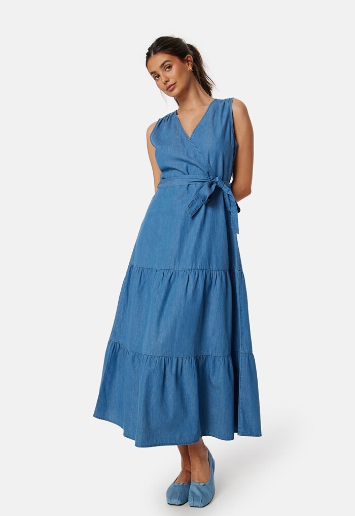 BUBBLEROOM Denim Flounce Dress