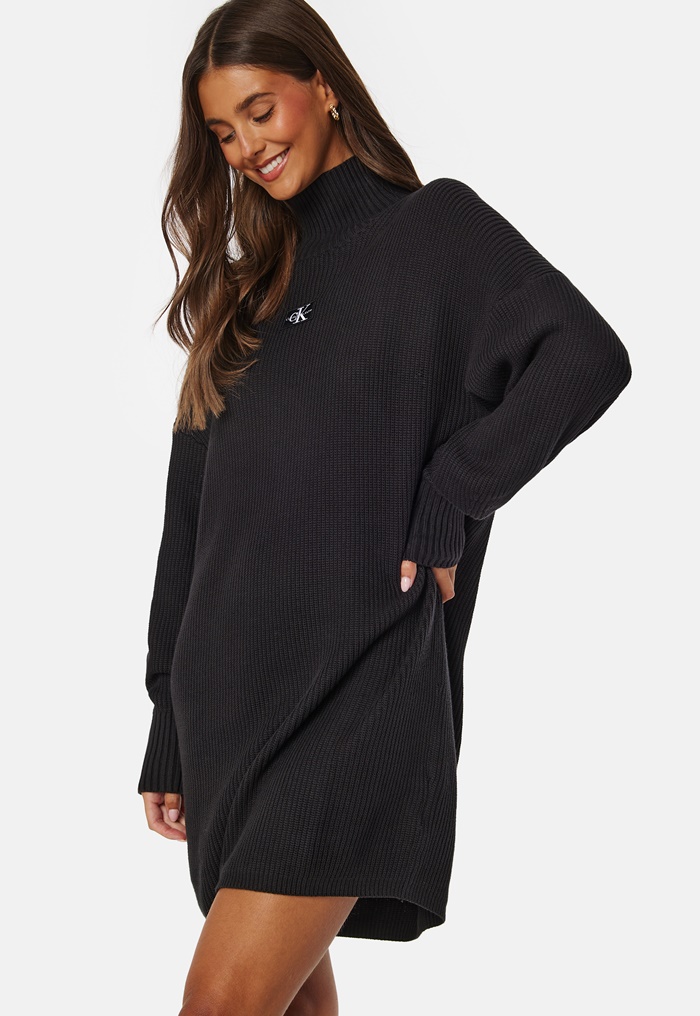Calvin Klein Jeans Woven Label Loose Sweater Dress - Bubbleroom