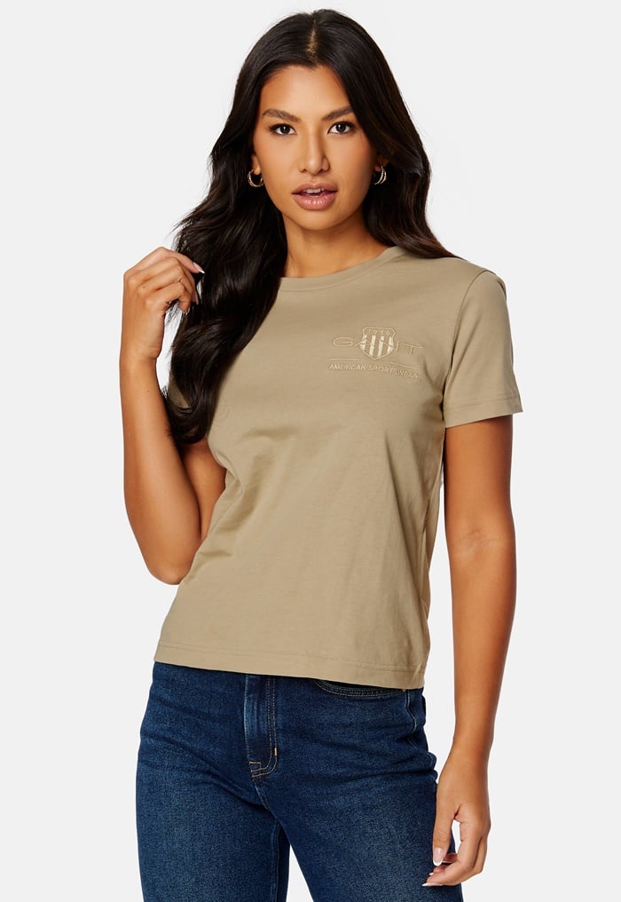GANT Reg Bubbleroom Shield T-Shirt - Tonal
