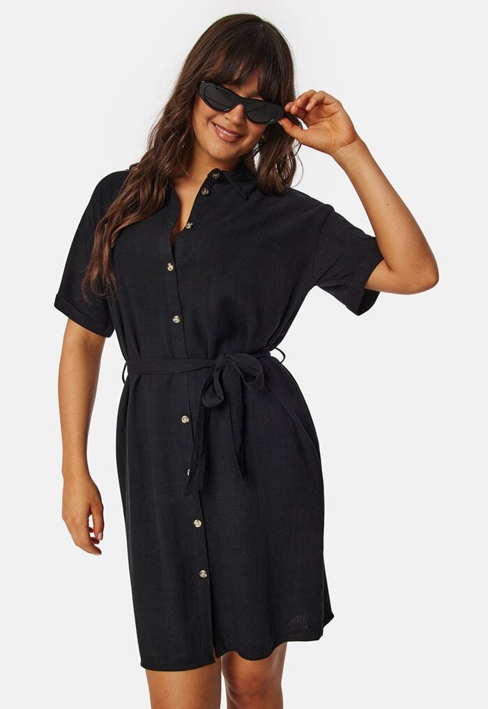 Pieces Pcvinsty Linen Shirt Dress